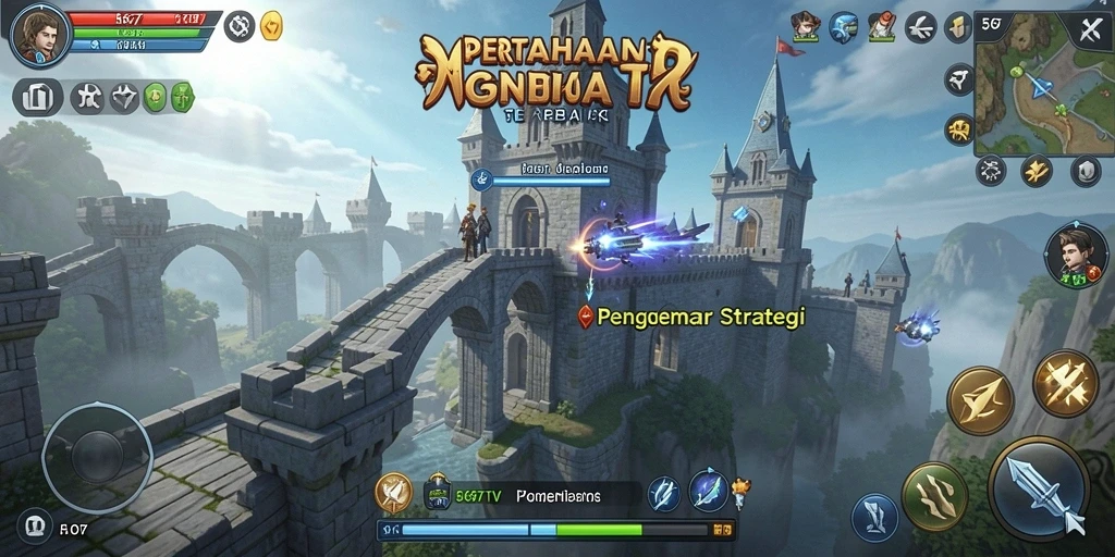 Gameplay menegangkan saat melawan gelombang musuh di 567TV.