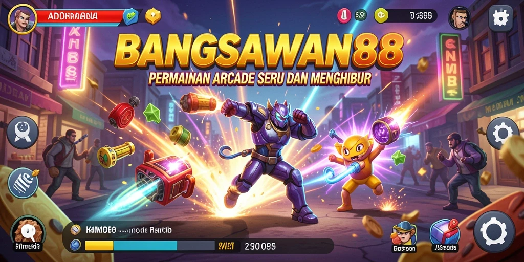 Tampilan menarik dan seru dalam permainan arcade BANGSAWAN88.