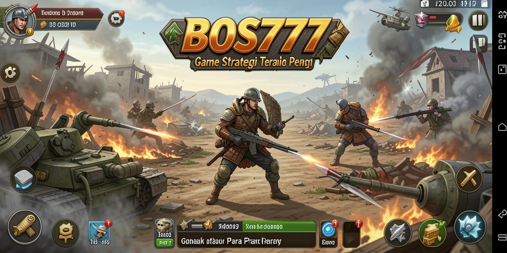 Tangkapan layar gameplay BOS777 menunjukkan pertempuran strategis yang mendebarkan.