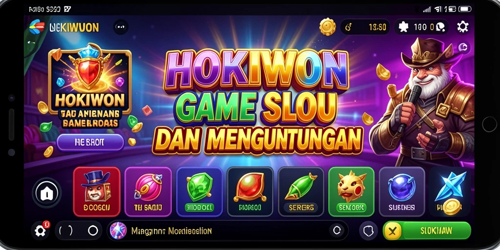 Screenshot gameplay HOKIWON menampilkan slot yang menawan dan beragam fitur menarik.
