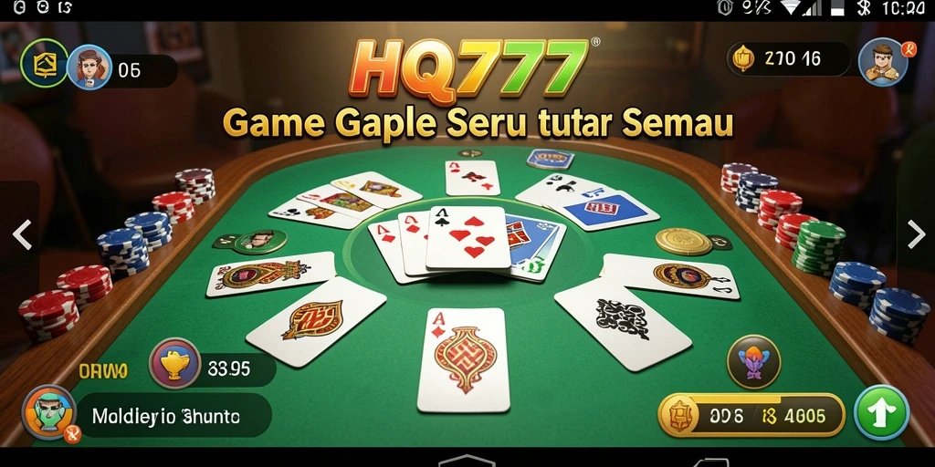 Screenshot menunjukkan momen seru saat bermain Gaple di HQ777.