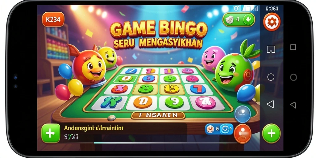Tampilan gameplay Bingo di K234 yang penuh warna dan interaktif.