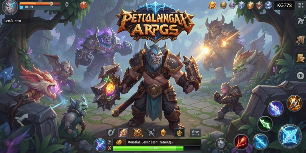 Screenshot menampilkan pertarungan epik dalam game ARPG.