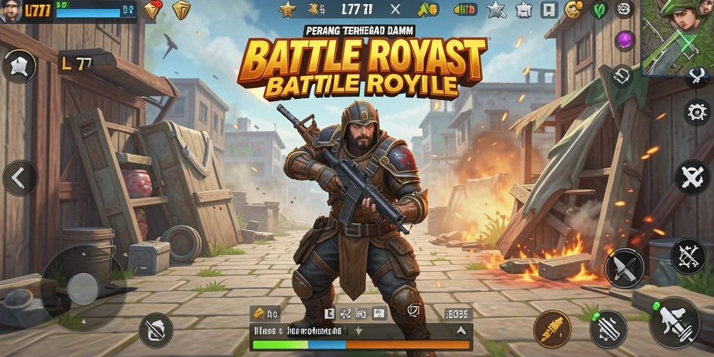 Tampilan menarik dari gameplay L777 dalam pertarungan Battle Royale.