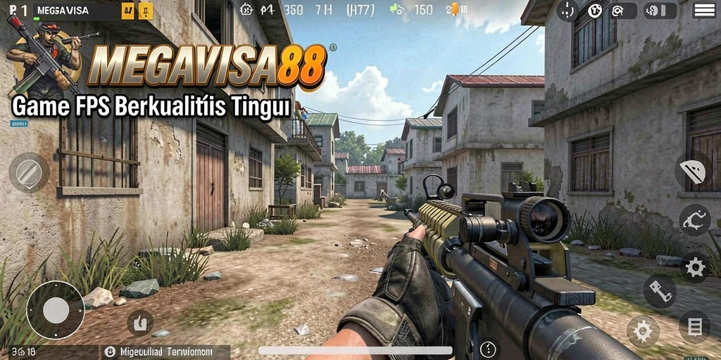 Tampilan gameplay mendebarkan di MEGAVISA88 dengan aksi tembak-menembak intens.