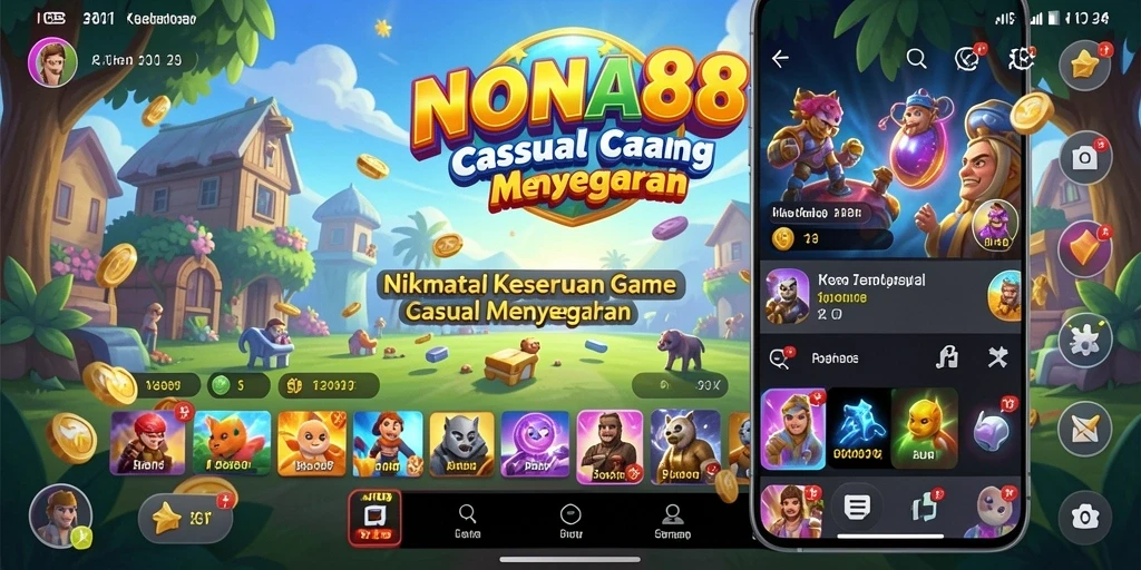 Tampilan gameplay NONA88 yang atraktif dan penuh warna.