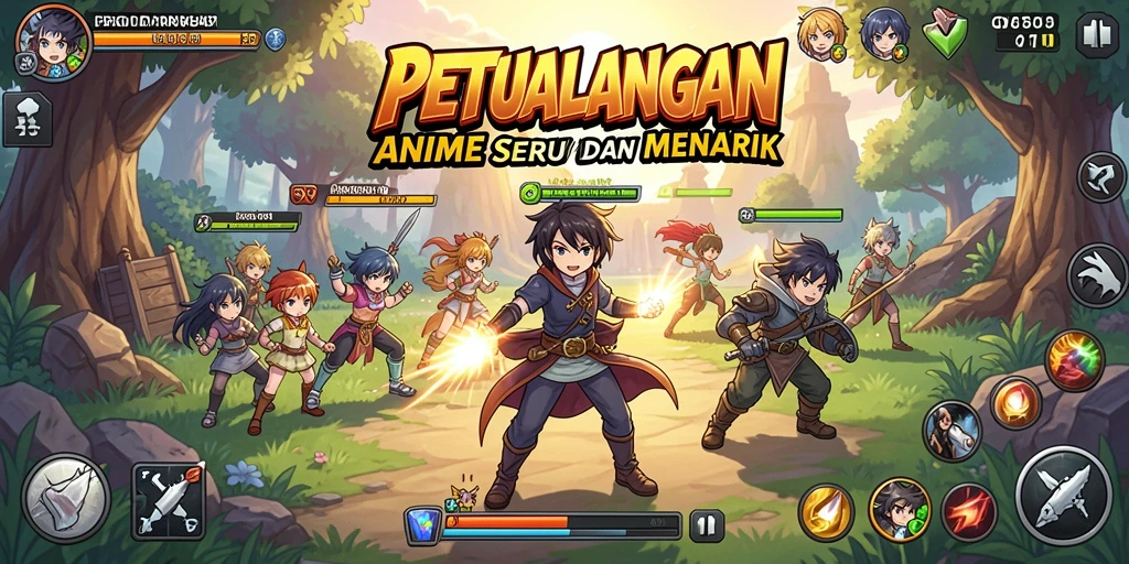 Screenshot dari gameplay menarik PRG007 dengan karakter anime yang dinamis.