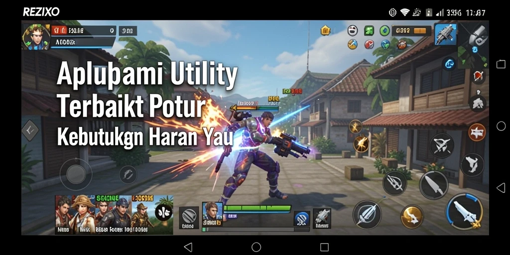 Tampilan antarmuka aplikasi REZIXO yang sederhana dan intuitif.