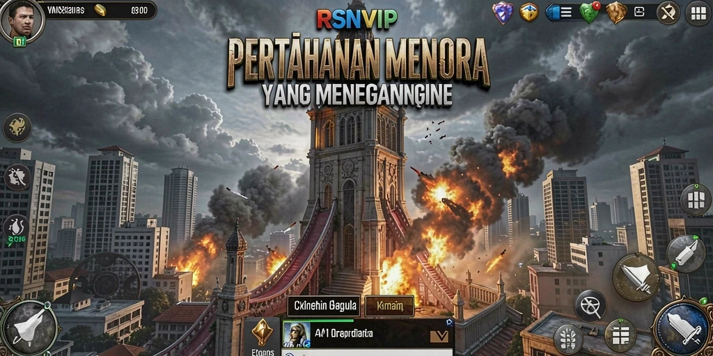 Tangkapan layar RSNVIP menampilkan aksi mendebarkan Tower Defense.
