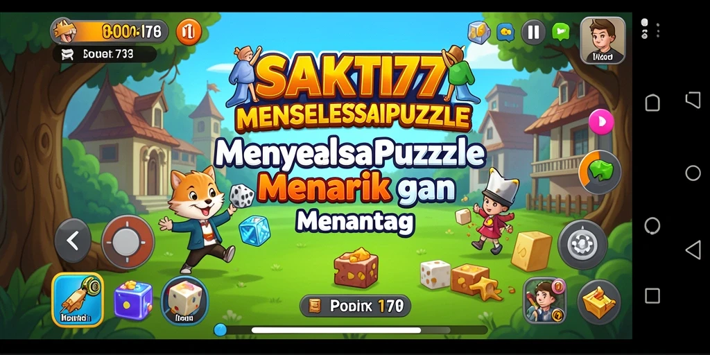 Tampilan gameplay SAKTI77 yang seru dan menantang dengan berbagai puzzle.