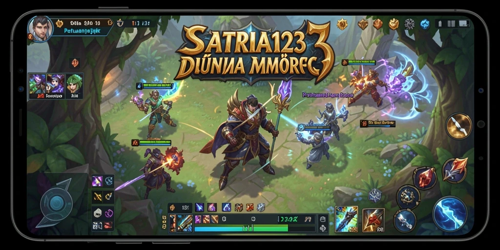 Screenshot utama SATRIA123 menampilkan aksi seru dalam dunia MMORPG.