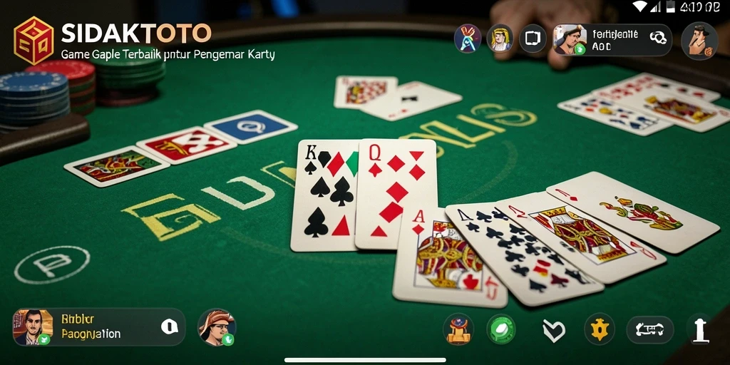 Screenshot gameplay SIDAKTOTO yang menunjukkan aksi seru dalam permainan Gaple.