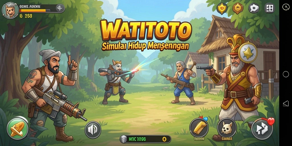 Tangkapan layar dari gameplay WATITOTO yang menampilkan interaksi sosial yang menyenangkan.